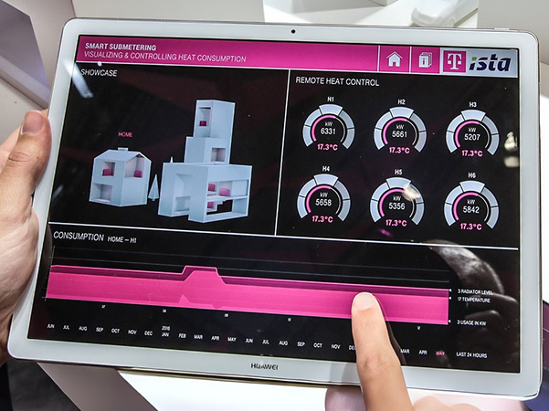 Monitoring des Stromverbrauchs eines Gebäudes über ein Tablet