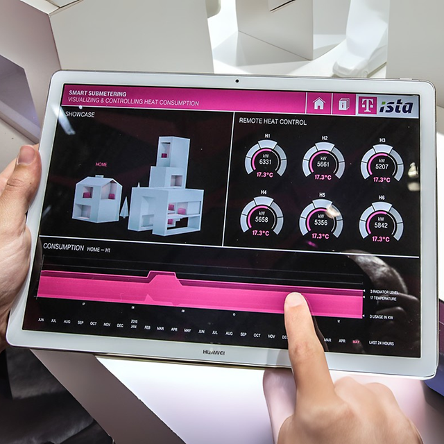Monitoring des Stromverbrauchs eines Gebäudes über ein Tablet