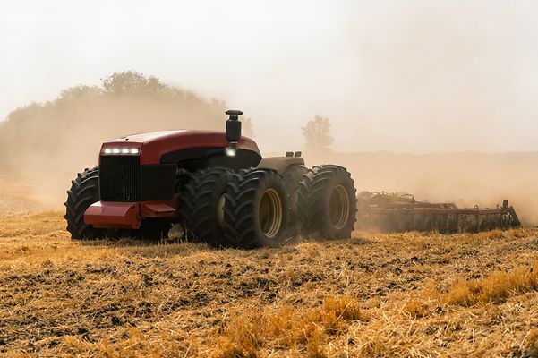 Robotic agricultural machine plows field