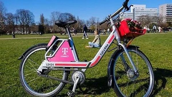 An e-bike stands on a meadow