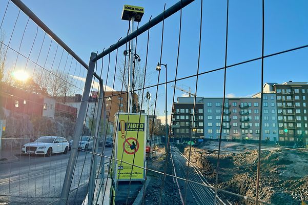 Picture of construction site with a no trespassing sign