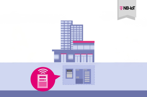 Infografik som visar olika användningsområden för IoT i en smart byggnad.