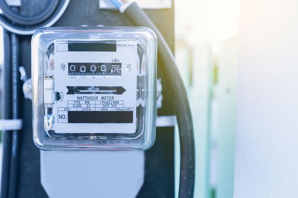 En vanlig elmätare för mätning av energiförbrukning.