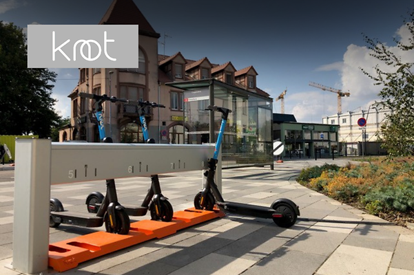 Estación de patinetes eléctricos de KNOT