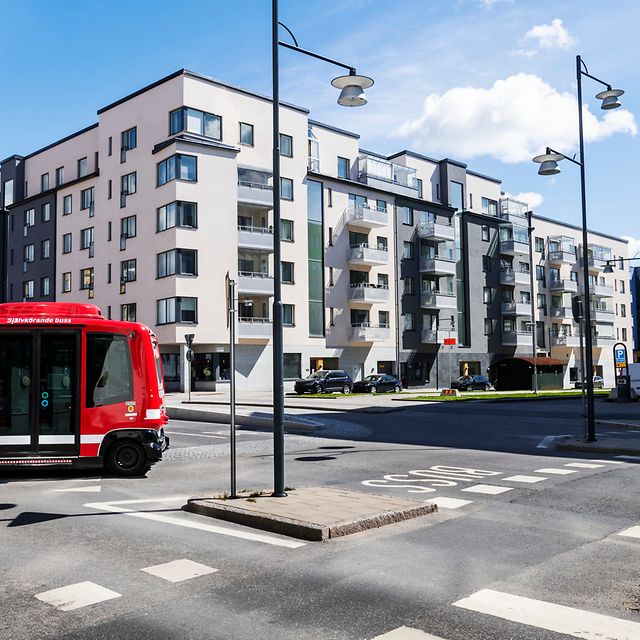 Selbstfahrender Bus in Schweden
